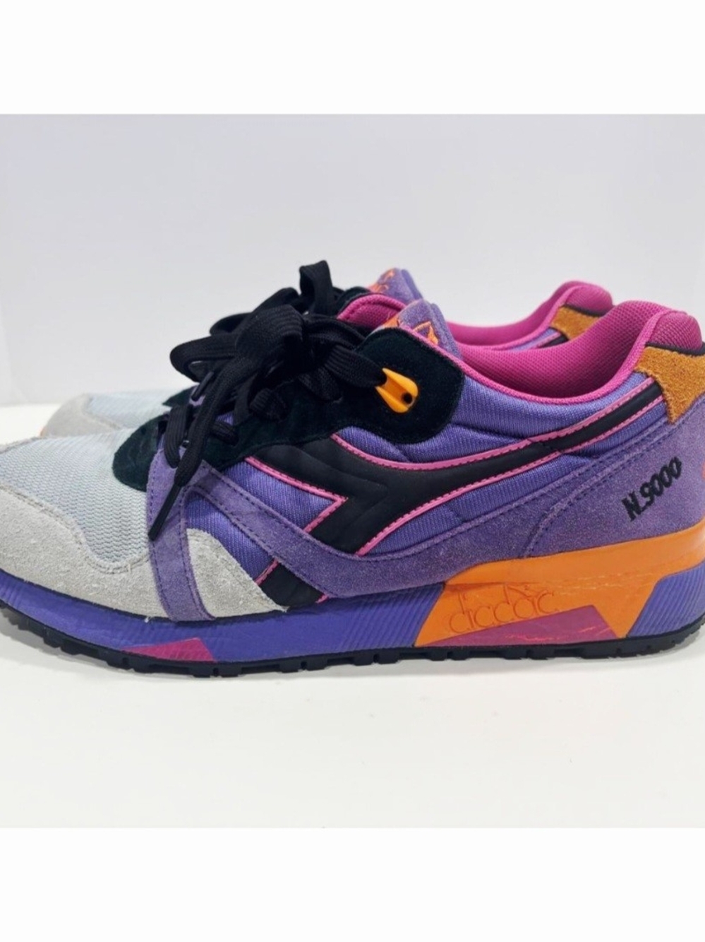 Diadora N9000 Men' Purple Pink Orange Athletic Sneakers